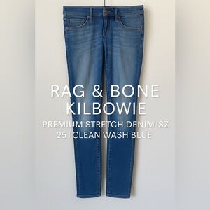 EUC Rag & Bone Kilbowie Mid Rise Skinny Jeans Size 25 Clean Wash